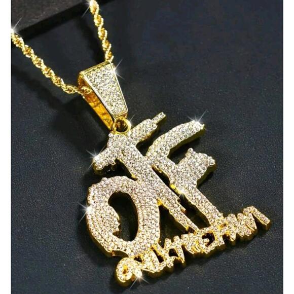 OTF (Chain)-(Gold)-(Hip Hop)-(New)-(Zirconia)-$45.00 - Picture 3 of 9